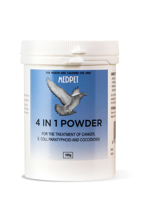 Medpet 4 in 1 Powder Treatment for Coccidiosis, Paratyphoid 100g