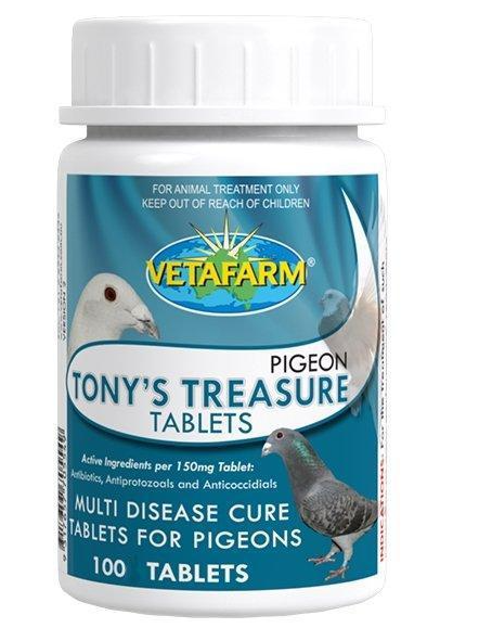 Vetafarm Tony's Treasure Pigeon Medicine Tablets
