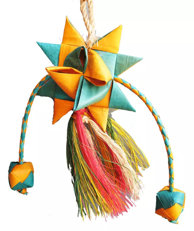 Planet Pleasures All-Natural Extra Large Star with Balls Preening Bird Toy