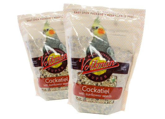 Volkman Avian Science Super Cockatiel With Sunflower Seeds 4lbs bags (2 Bags) Total 8 Lbs.