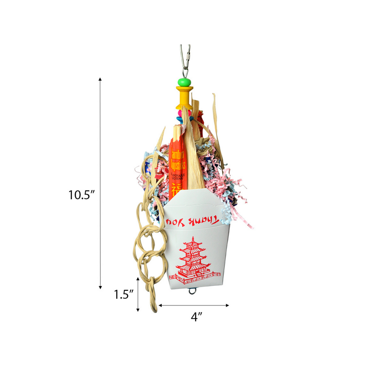 A&E Happy Beaks Chinese Take Out Foraging Bird Toy