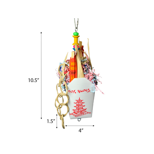 A&E Happy Beaks Chinese Take Out Foraging Bird Toy