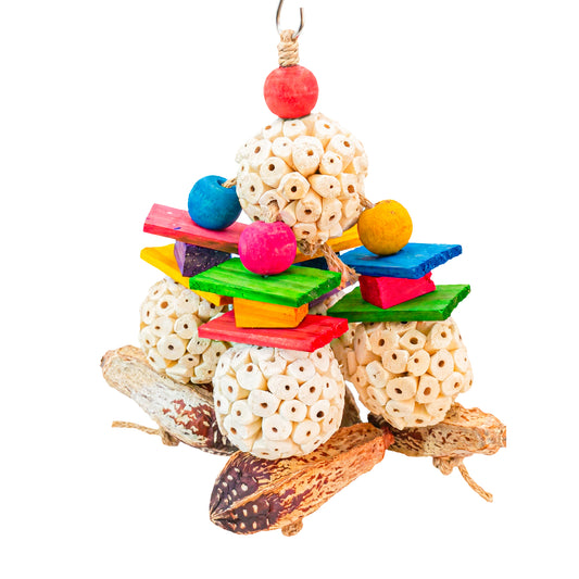 Perchville Sola Ball Toy with Mahogony & Balsa Wood