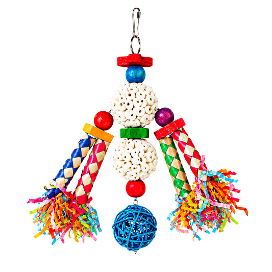 Perchville Sola Ball Toy with Finger Locks & a Blue Ball