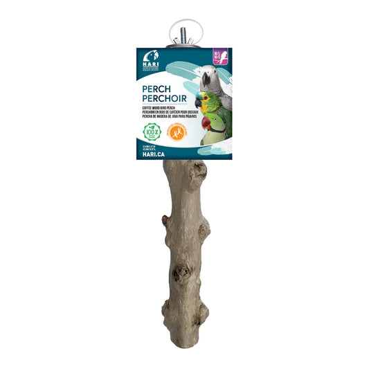 HARI Java Coffee Wood Perch Medium