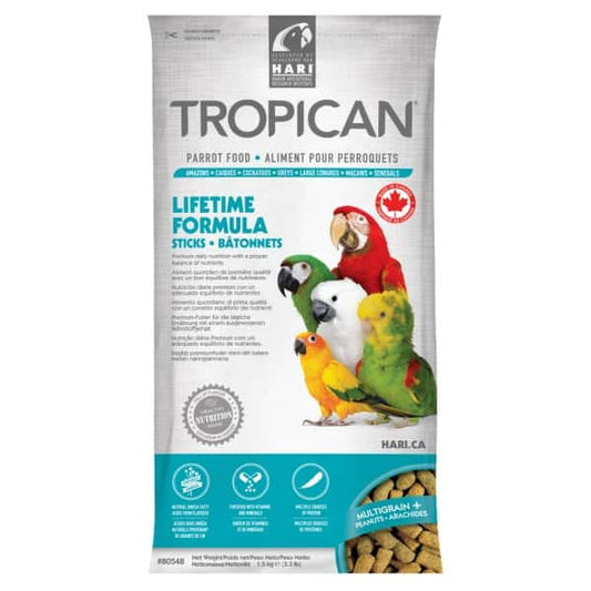 Hari Tropican Lifetime Maintenance Food Sticks, Parrot 3.3lb