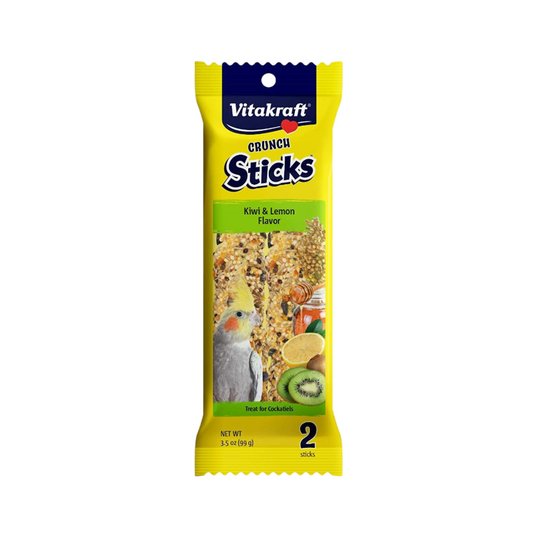 VitaKraft Crunch Stick Kiwi and Lemon Treat for Cockatiels 3.5oz