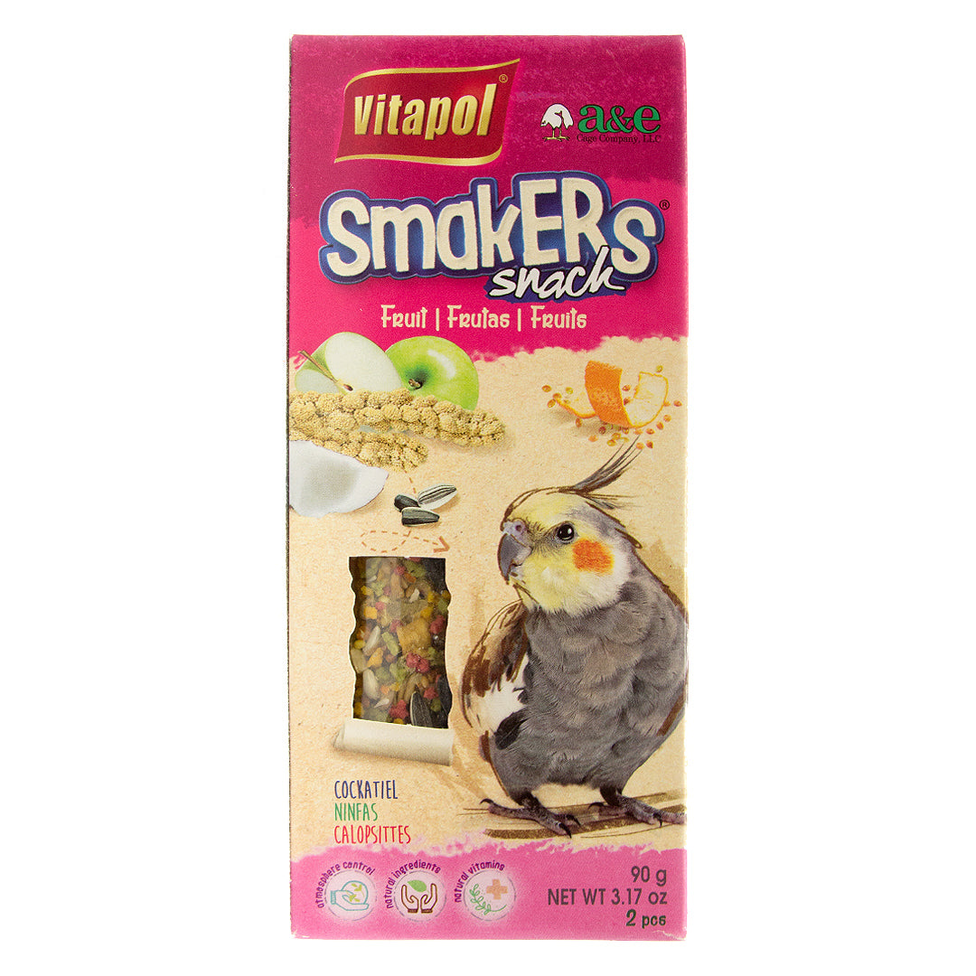 A&E Cage Co. Smakers Cockatiel Fruit Treat Sticks Twin Pack