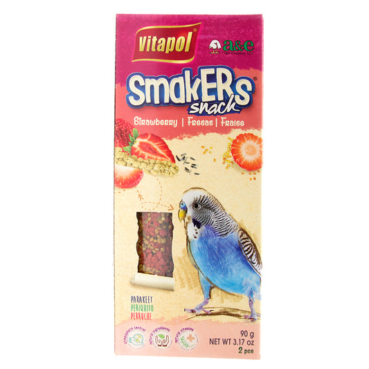 A&E Cage Co. Smakers Parakeet Strawberry Treat Sticks