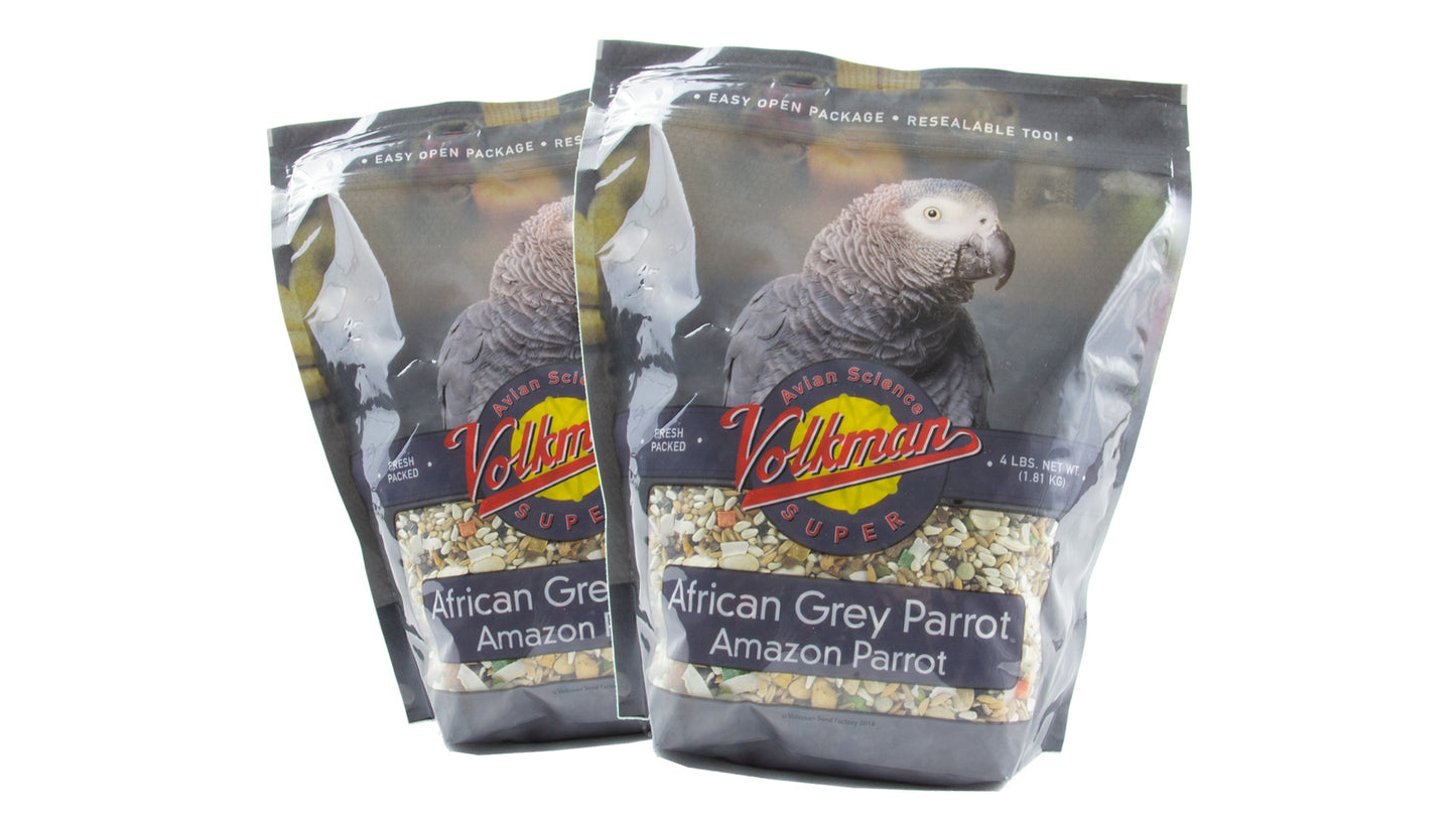 Volkman Avian Science Super African Grey Parrot 4lbs (2 Bags)